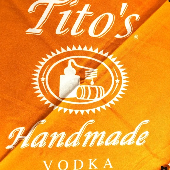 Tito’s Vodka Logo Orange Bandanna (new, never used, in package) - Picture 4 of 4